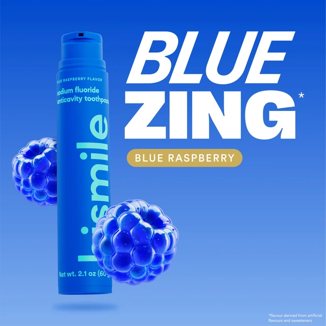 Alt view image 6 of 6 - Hismile Blue Raspberry Flavored Fluoride Toothpaste