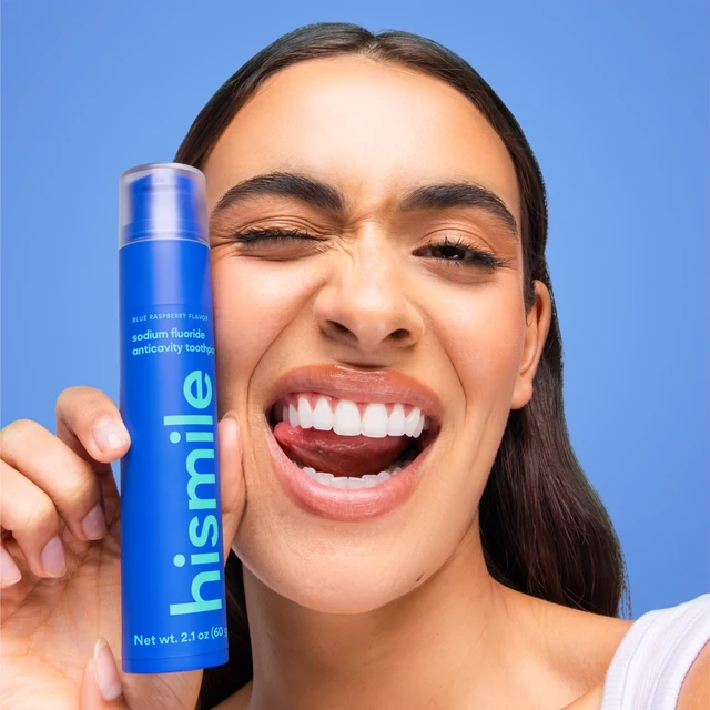 Alt view image 3 of 6 - Hismile Blue Raspberry Flavored Fluoride Toothpaste