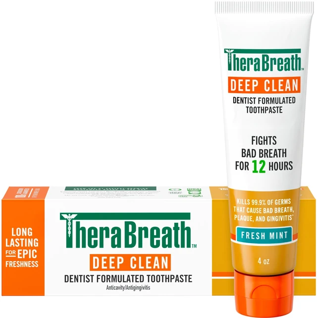 Main image of TheraBreath Deep Clean Toothpaste, Anticavity and Gingivitis Protection, Fresh Mint, 4 oz