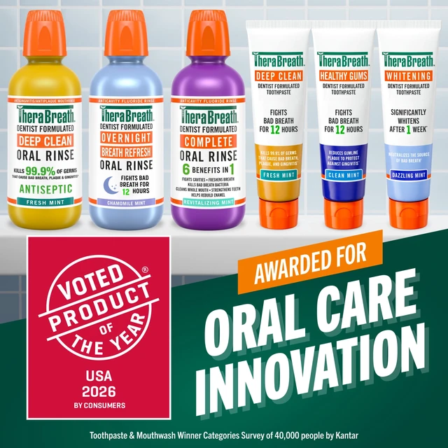 Alt view image 3 of 5 - TheraBreath Whitening Toothpaste Peroxide-Free and Anticavity Dazzling Mint 4oz