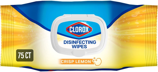 Main image of Clorox Disinfecting Cleaning Wipes Flex Pack, Bleach Free, Crisp Lemon, 75 Count