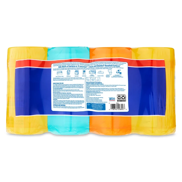 Alt view image 6 of 6 - Great Value Disinfecting Wipes, 4 Pack, 300 Count