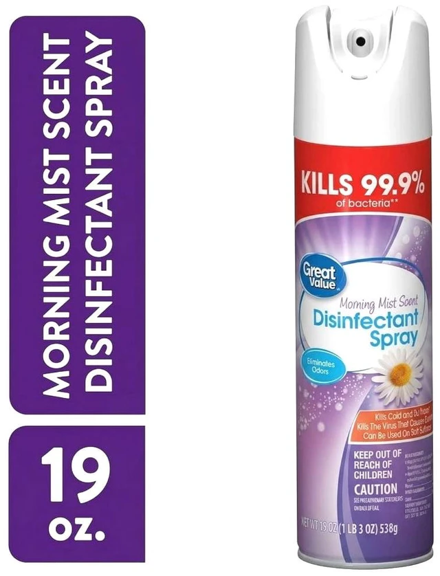 Main image of Great Value Disinfectant Spray Morning Mist Scent 19 oz