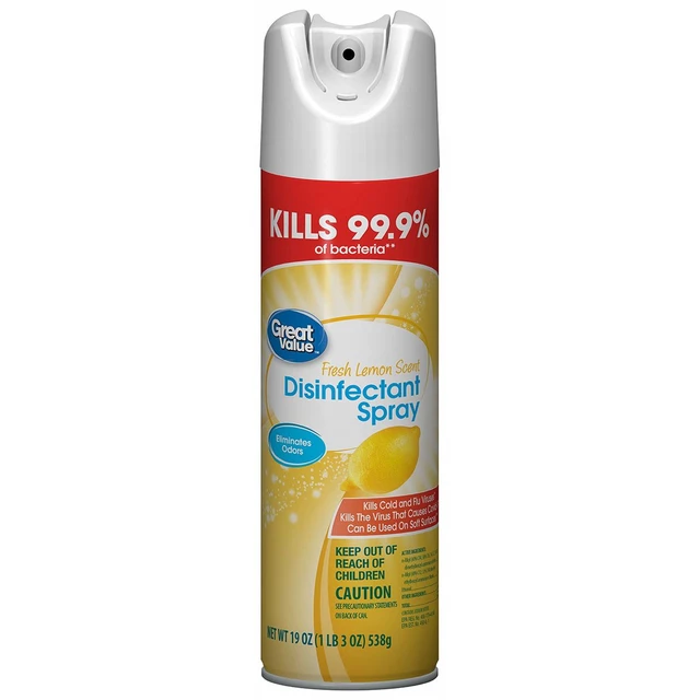 Alt view image 4 of 6 - Great Value Disinfectant Spray, Fresh Lemon Scent, 19 Oz