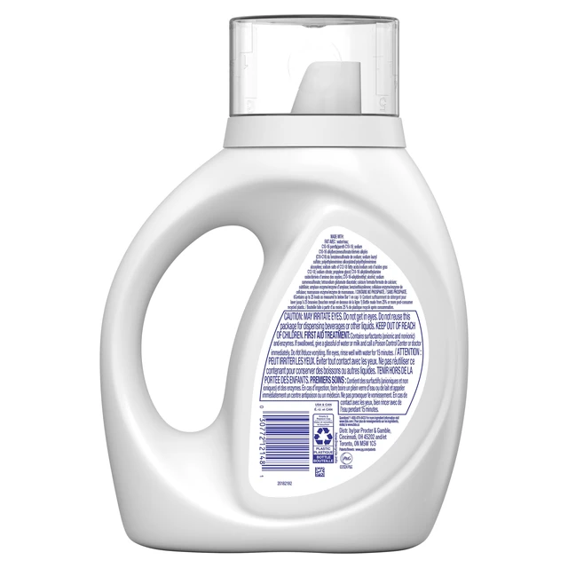 Alt view image 2 of 5 - Tide Free & Gentle Laundry Detergent Liquid, Hypoallergenic, Unscented, for Sensitive Skin, 2 Pack, 34 fl oz, 25 Loads