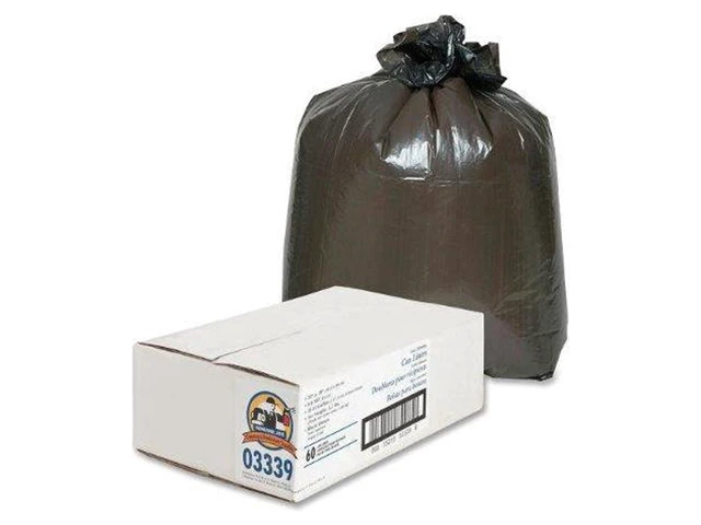 Alt view image 5 of 6 - Genuine Joe GJO03339 Low Density Liners 60/Carton Brown/Black 33gal