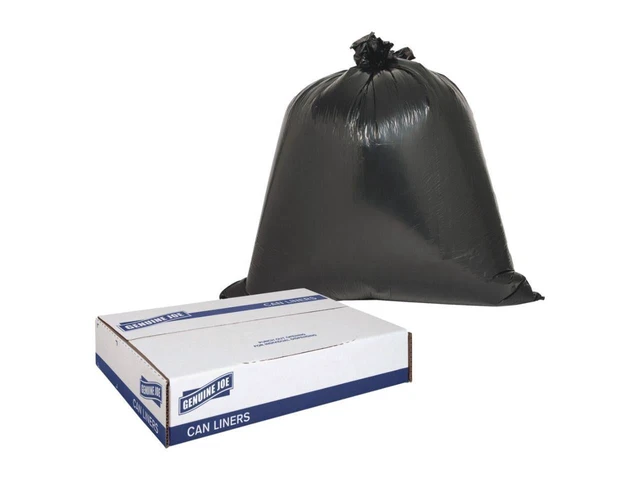 Alt view image 2 of 6 - Genuine Joe GJO03339 Low Density Liners 60/Carton Brown/Black 33gal