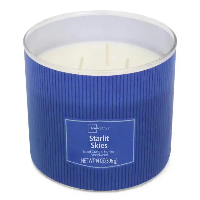 Alt view image 7 of 10 - 3-Wick Textured Wrapped Starlit Skies Scented Candle, 14 oz