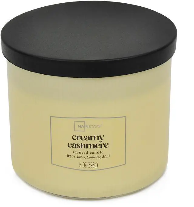 Alt view image 3 of 6 - Mainstays Textured Wrapped 3-Wick Candle, Creamy Cashmere, 14 Ounce