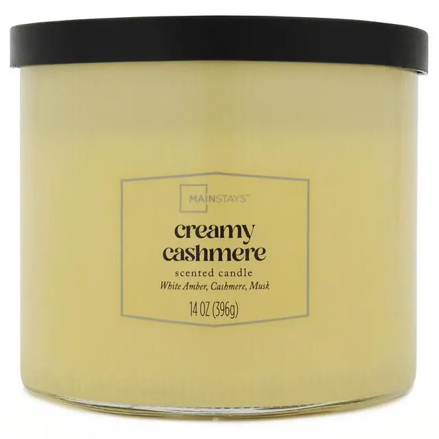 Alt view image 4 of 6 - Mainstays Textured Wrapped 3-Wick Candle, Creamy Cashmere, 14 Ounce
