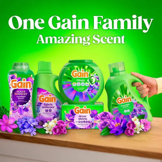Alt view image 13 of 20 - Laundry Detergent Liquid, Now with Odor Defense, Moonlight Breeze Scent, 39 fl oz, 29 Loads