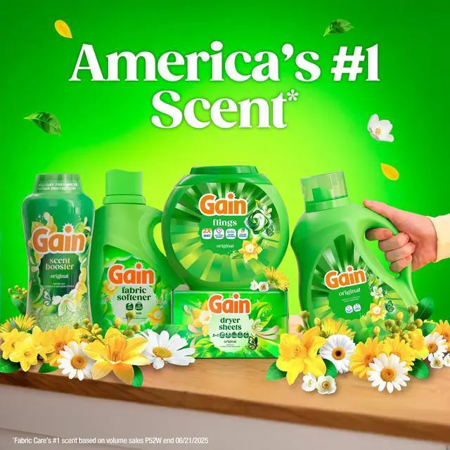 Alt view image 6 of 14 - Gain Laundry Detergent Liquid, Now with Odor Defense, Original Scent, 39 fl oz, 29 Loads