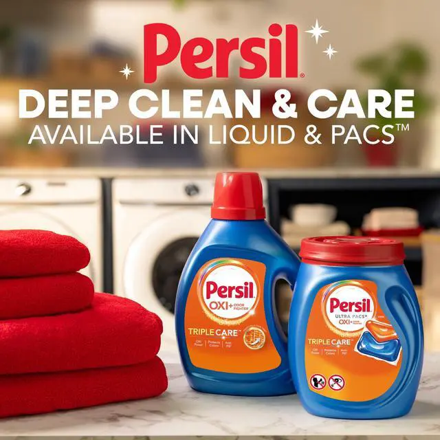 Alt view image 7 of 7 - Persil Advanced Clean Oxi+Odor Fighter Liquid Laundry Detergent, 34 fl oz, 20 Loads