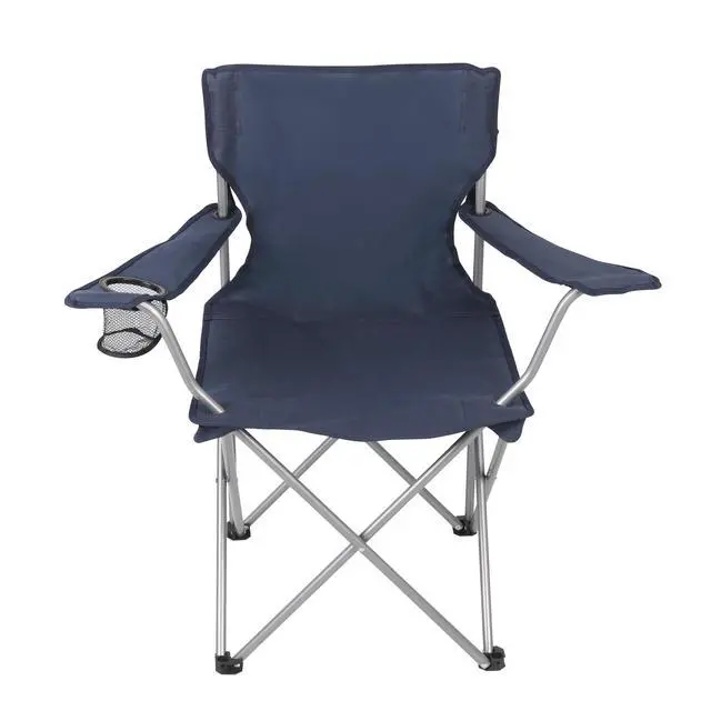 Alt view image 7 of 13 - Quad Folding Camp Chair with Cup Holder, Dark Blue