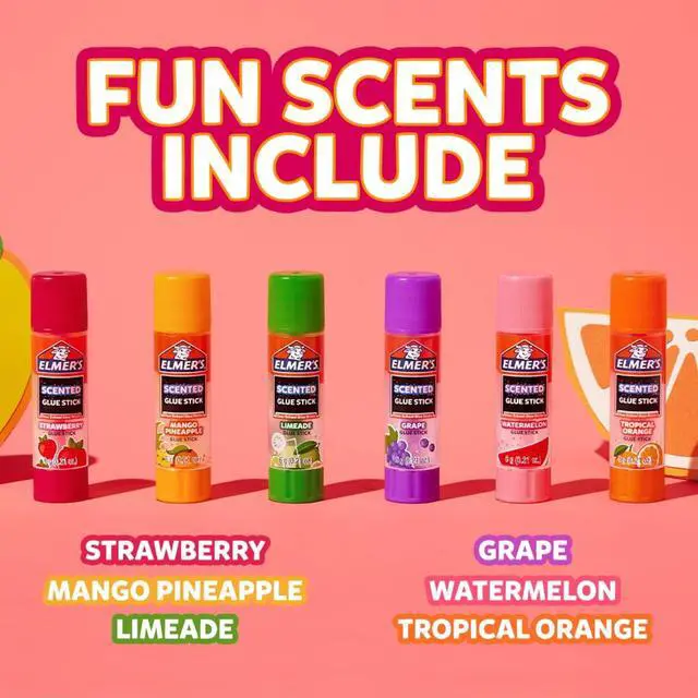 Alt view image 3 of 7 - Elmers Scented Glue Sticks Variety Pack, Safe, Nontoxic School Glue, 6 Gram, 12 Count