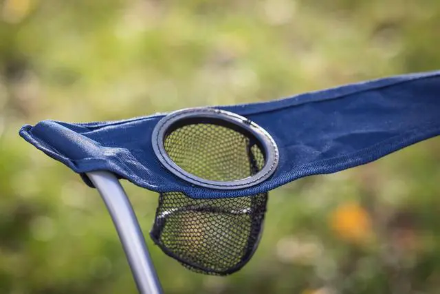Alt view image 12 of 13 - Quad Folding Camp Chair with Cup Holder, Dark Blue