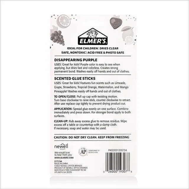 Alt view image 7 of 7 - Elmers Scented Glue Sticks Variety Pack, Safe, Nontoxic School Glue, 6 Gram, 12 Count