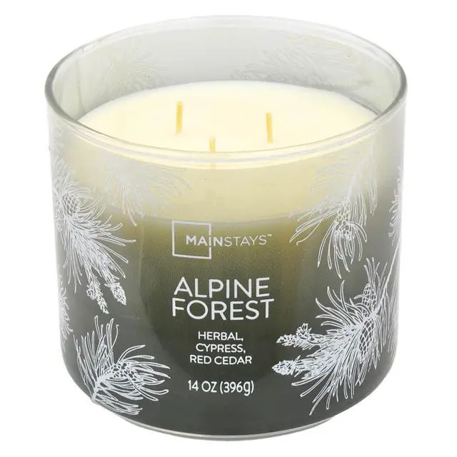 Alt view image 8 of 14 - 3Wick Scented Jar Candle,Alpine Forest Woodsy Fragrance,ParaffinBlend Wax,4060 Hour Burn Time,Green Ombre Decorative Candle With Metal Lid for Home Decor