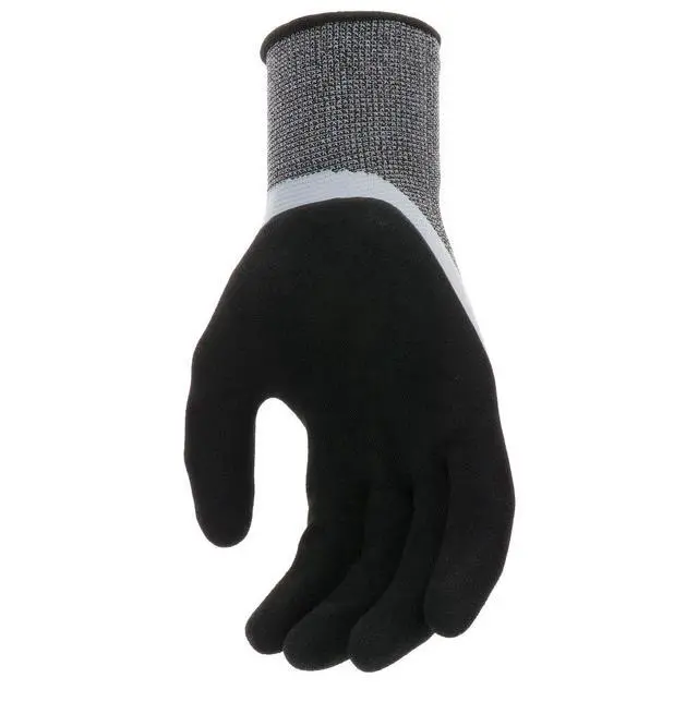 Alt view image 2 of 7 - Hyper Tough Double Dipped Latex Work Gloves, Large, 1 Pair
