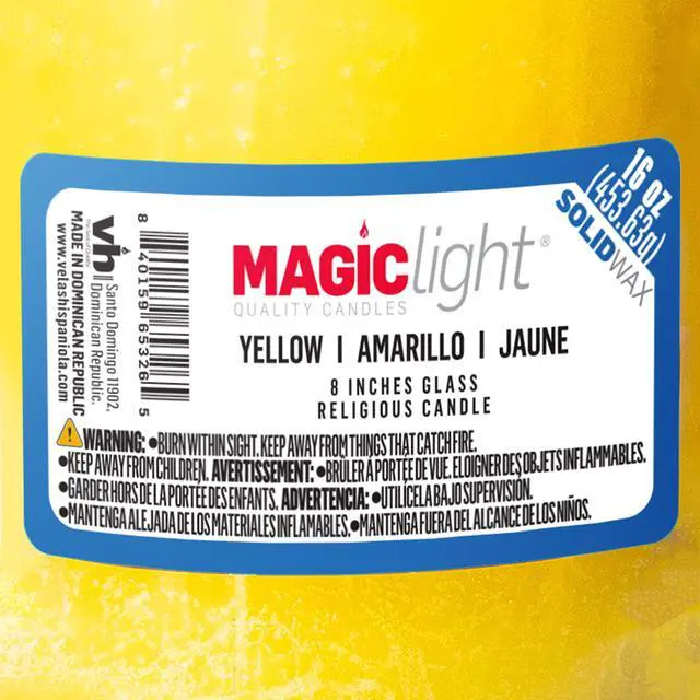 Alt view image 5 of 6 - (2 pack) MagicLight Religious Unscented Candle, 16 oz Yellow Wax in Clear Glass Jar