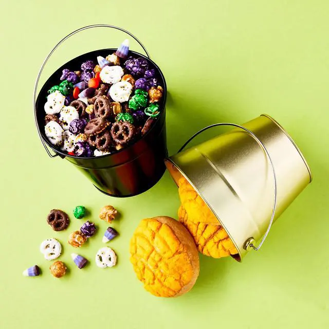 Alt view image 6 of 6 - (2 pack) Black Tin Pail with Handle, 5", by Way To Celebrate, Party Favors