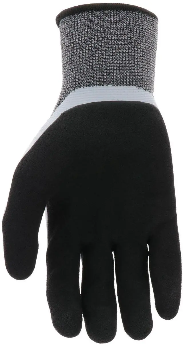 Alt view image 6 of 7 - Hyper Tough Double Dipped Latex Work Gloves, Large, 1 Pair