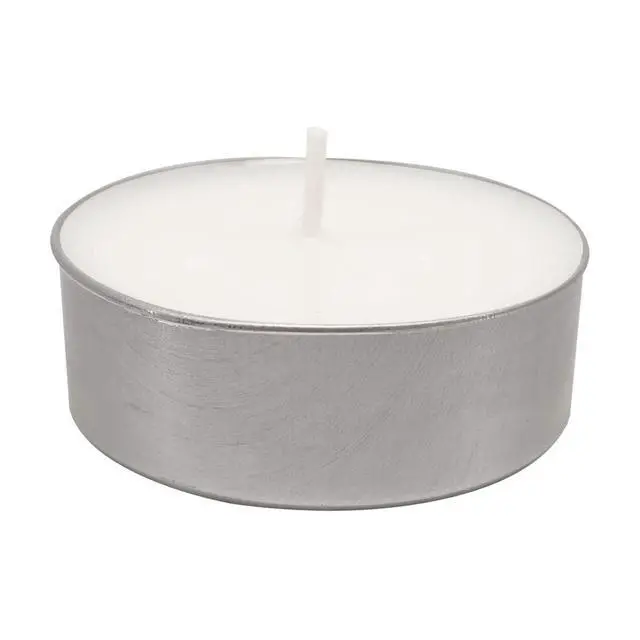 Alt view image 7 of 8 - Mainstays White Unscented Indoor/Outdoor Oversized Tealight Candles,6 Count