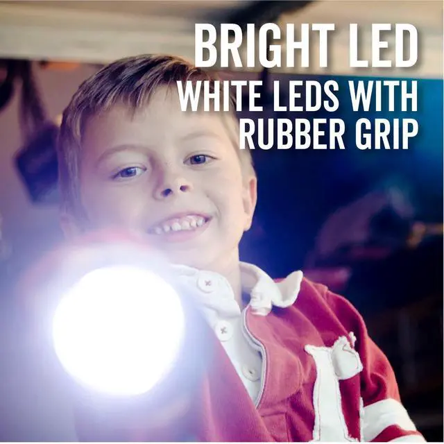 Alt view image 2 of 5 - Rayovac Mini LED Flashlight with Glow in the Dark Rubber Grip, 3 AAA Batteries Included