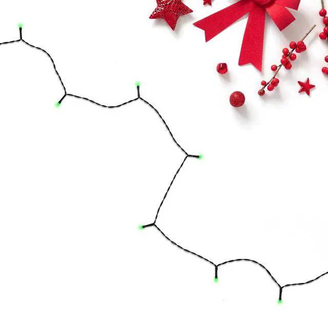 Alt view image 4 of 6 - Northlight LED Wide Angle Christmas Lights - Green - 9.5' Green Wire - 20ct
