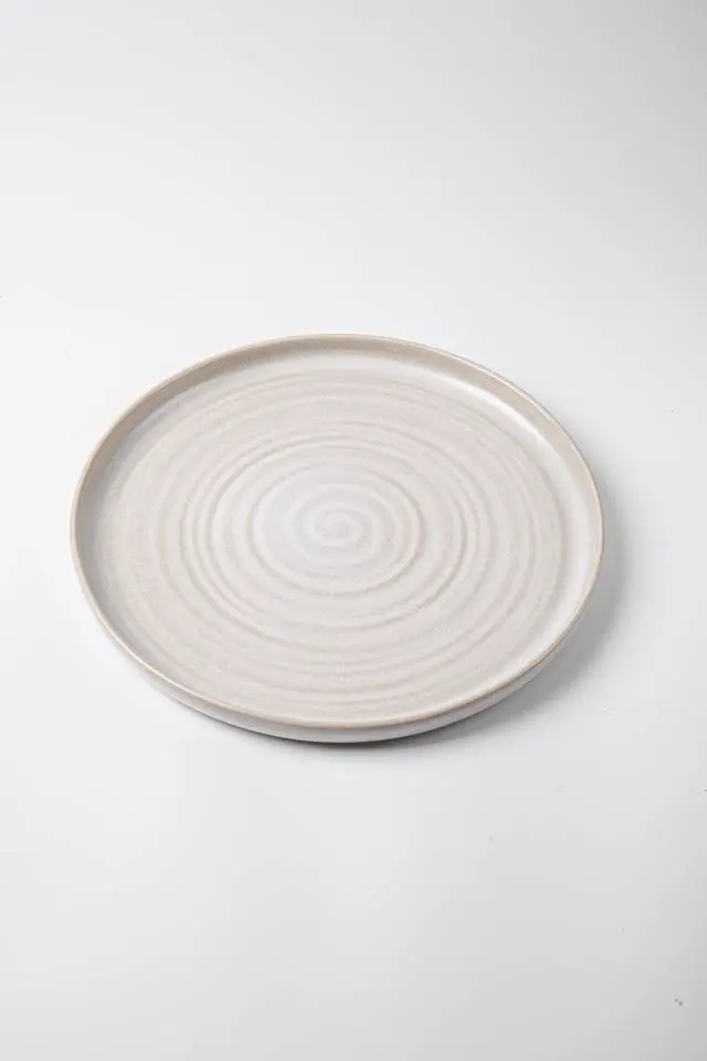 Alt view image 3 of 7 - Better Homes & Gardens Collins Collection Cream Stoneware Round 10.4" Dinner Plate