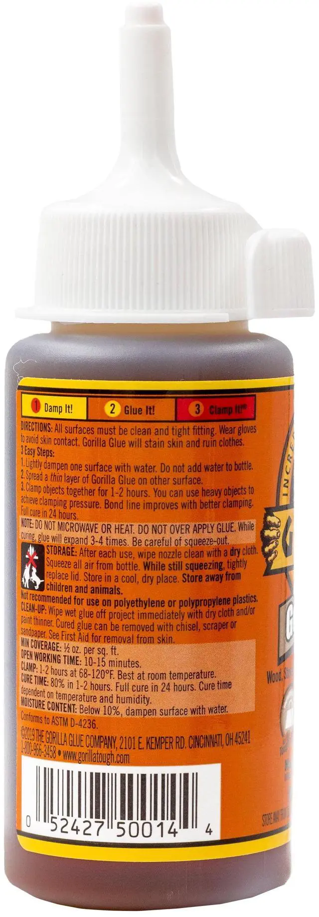 Alt view image 2 of 7 - Gorilla Original Brown Polyurethane Glue, 4 Ounce Bottle, 1-2 Hours dry time