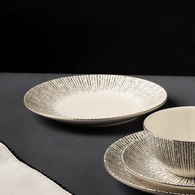 Alt view image 5 of 7 - Thyme & Table Riley Ceramic Dinner Plate