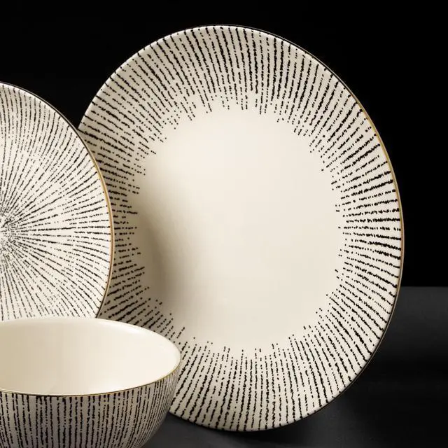 Alt view image 6 of 7 - Thyme & Table Riley Ceramic Dinner Plate