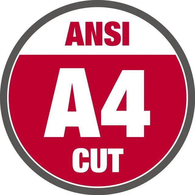 Alt view image 2 of 6 - Hyper Tough ANSI A4 HPPE PU-Coated Work Gloves, Full Finger, Men's Medium
