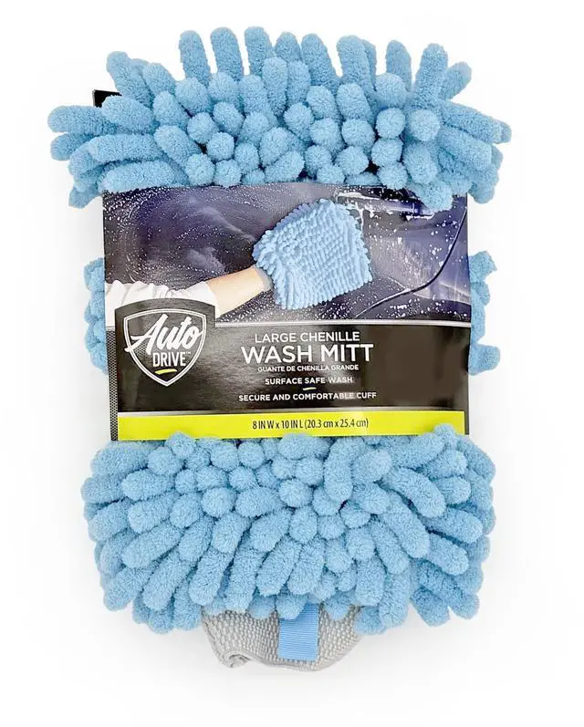 Main image of Auto Drive Microfiber Car Wash Mitt, Blue, 1 Count