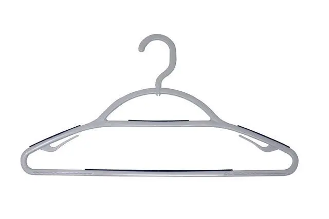 Alt view image 5 of 6 - Mainstays Non-Slip Plastic Swivel Neck Clothing Hangers, 5 Count, White & Blue, Adult
