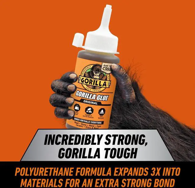 Alt view image 3 of 7 - Gorilla Original Brown Polyurethane Glue, 4 Ounce Bottle, 1-2 Hours dry time