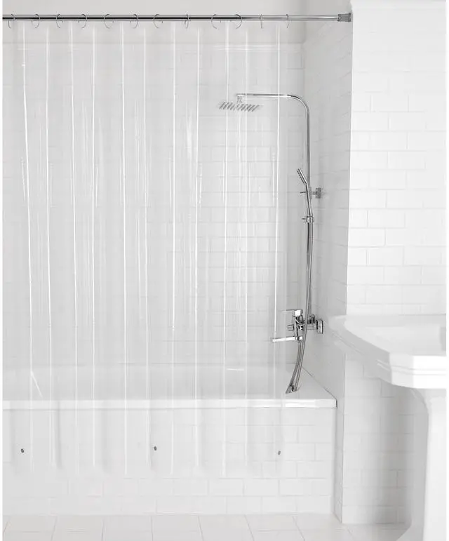 Alt view image 2 of 7 - (2 pack) Mainstays Light Weight PEVA Shower Liner, 70 in x 71 in, Clear