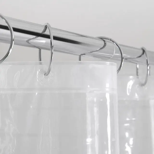Alt view image 4 of 7 - (2 pack) Mainstays Light Weight PEVA Shower Liner, 70 in x 71 in, Clear