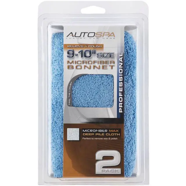 Alt view image 5 of 7 - Auto Spa 5"-6" Microfiber Bonnet, Microfiber Material,2PK, Blue