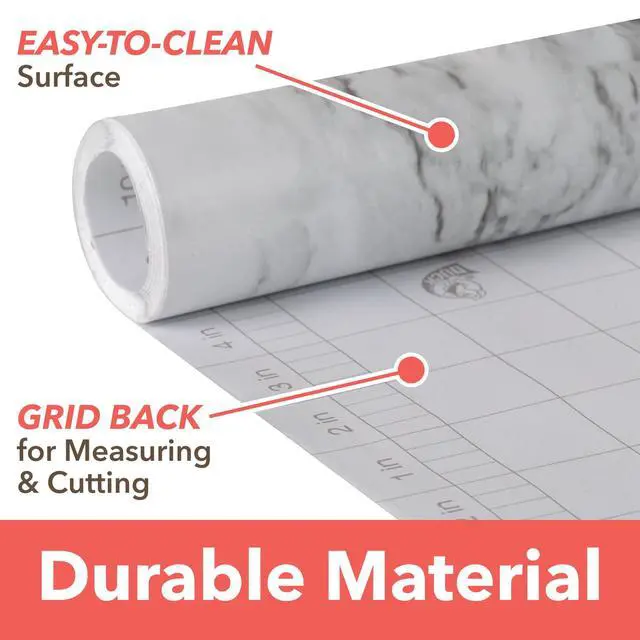 Alt view image 2 of 7 - EasyLiner Removable Adhesive Shelf Liner, Black And White Tile 20" x 15' Roll