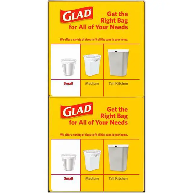 Alt view image 7 of 7 - Glad Quick-Tie 4-Gallon Small Trash Bags, Gain Original Scent, 20 Bags, 2 Pack