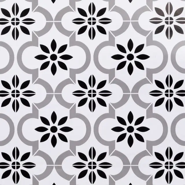 Alt view image 5 of 7 - EasyLiner Removable Adhesive Shelf Liner, Black And White Tile 20" x 15' Roll