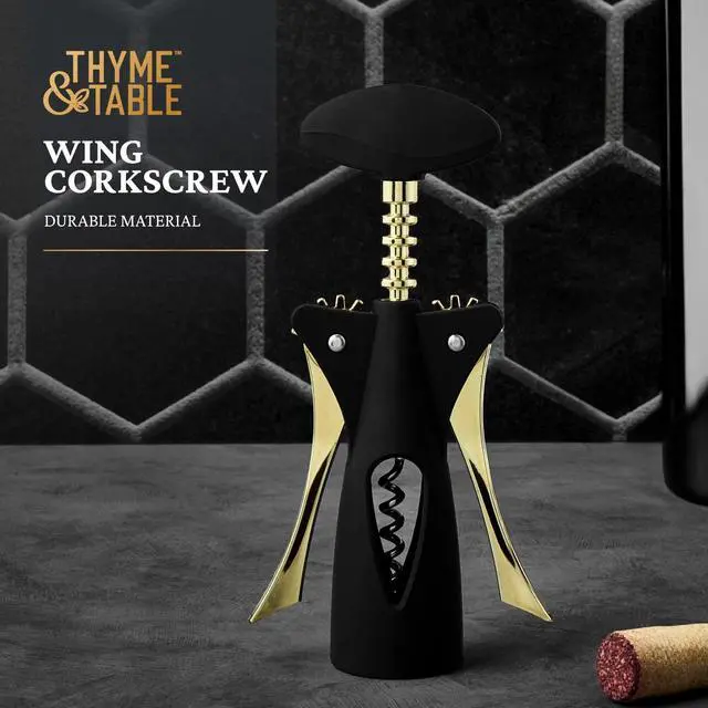 Alt view image 3 of 6 - Thyme & Table Wing Corkscrew for All Corks