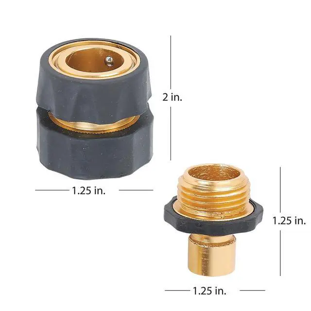 Alt view image 7 of 7 - Expert Gardener Aluminum Quick Hose Connector Set