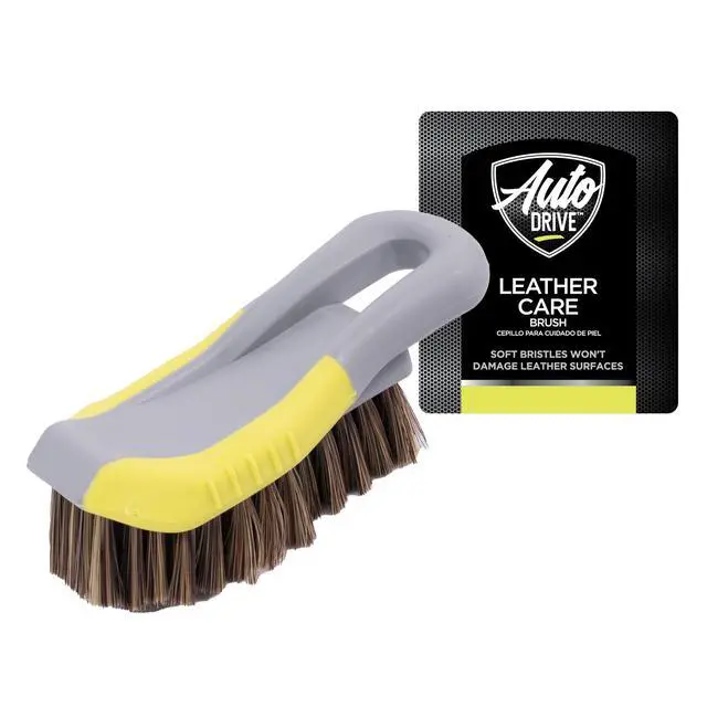 Alt view image 3 of 7 - Auto Drive Leather Care Soft Bristle Car Cleaning Brush 6 inch