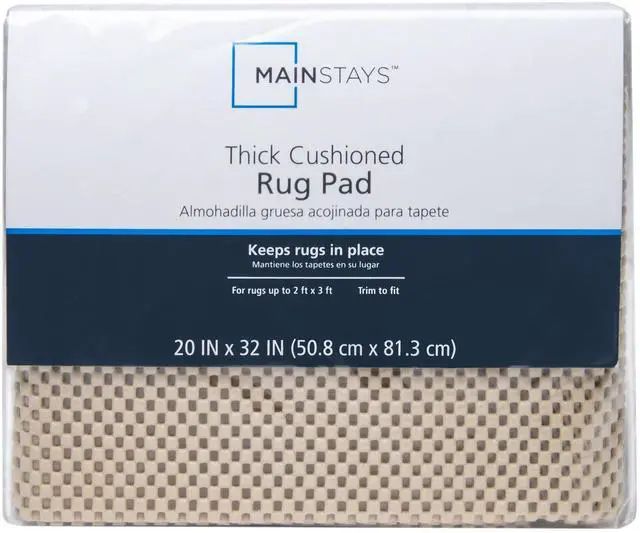 Main image of Mainstays Non-Skid Non-Slip Deluxe Felt Rug Pad, Sand, 2' x 3'