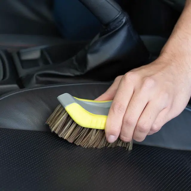 Alt view image 4 of 7 - Auto Drive Leather Care Soft Bristle Car Cleaning Brush 6 inch