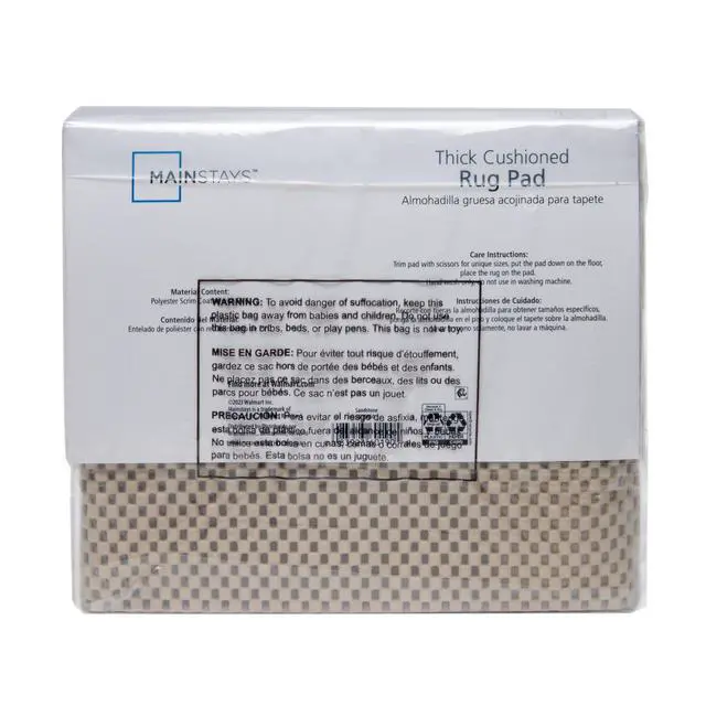Alt view image 2 of 7 - Mainstays Non-Skid Non-Slip Deluxe Felt Rug Pad, Sand, 2' x 3'