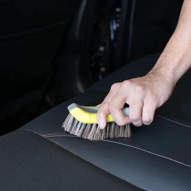 Alt view image 6 of 7 - Auto Drive Leather Care Soft Bristle Car Cleaning Brush 6 inch